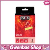 Bao cao su Firon Blaze - Hộp 1 bao 2 vòng bi siêu lớn + 1 bao Firon Rush ( - Hộp 2 cái) - Gwen Shop Chính Hãng