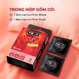 Bao cao su Firon Blaze - Hộp 1 bao 2 vòng bi siêu lớn + 1 bao Firon Rush ( - Hộp 2 cái) - Gwen Shop Chính Hãng