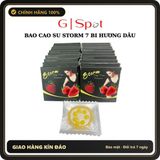 (Che Tên) Bao Cao Su Storm 7 Bi Mềm Hương Dâu Tăng Cảm Giác Cho Nữ - Hàng Thái Bảo Mật Tuyệt Đối
