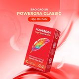 Bao cao su Powergra Classic - Siêu mỏng, truyền nhiệt nhanh, hương trái cây - Hộp 10 cái - Gwen Shop Chính Hãng