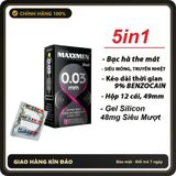 (Che Tên) Bao Cao Su 49mm Maxxmen 003 5in1, Size Nhỏ Siêu Mỏng Chống Xuất Tinh Sớm Kéo Dài Thời Gian Quan Hệ 789276 Chuẩn Auth