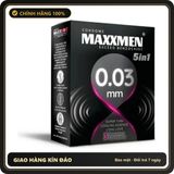 (Che Tên) Bao Cao Su 49mm Maxxmen 003 5in1, Size Nhỏ Siêu Mỏng Chống Xuất Tinh Sớm Kéo Dài Thời Gian Quan Hệ 789276 Chuẩn Auth