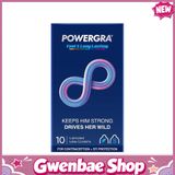 Bao cao su Powergra Feel X - Siêu mỏng, kéo dài, hương nhân sâm - Hộp 10 cái - Gwen Shop Chính Hãng