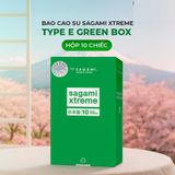 Bao cao su Sagami Xtreme Type E Green Box - Siêu điểm nổi, siêu mỏng - Hộp 10 cái - Gwen Shop Chính Hãng