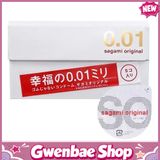 Bao cao su Sagami Original 0.01 - Siêu siêu mỏng 0.01mm - Hộp 5 cái - Gwen Shop Chính Hãng