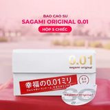Bao cao su Sagami Original 0.01 - Siêu siêu mỏng 0.01mm - Hộp 5 cái - Gwen Shop Chính Hãng