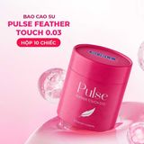Bao cao su Shell Pulse Feather Touch 0.03 - Hương nước hoa cao cấp, siêu mỏng - Hộp 10 cái - Gwen Shop Chính Hãng