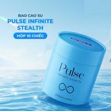 Bao cao su Shell Pulse Infinite Stealth - Hương nước hoa cao cấp, siêu mỏng, kéo dài - Hộp 10 cái - Gwen Shop Chính Hãng