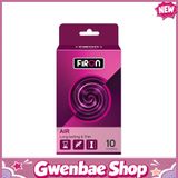 Bao cao su Firon Air - Siêu mỏng, kéo dài thời gian, hương vani - Hộp 10 cái - Gwen Shop Chính Hãng