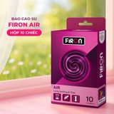 Bao cao su Firon Air - Siêu mỏng, kéo dài thời gian, hương vani - Hộp 10 cái - Gwen Shop Chính Hãng