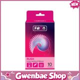 Bao cao su Firon Rush - Gân sọc, điểm nổi, kéo dài thời gian - Hộp 10 cái - Gwen Shop Chính Hãng