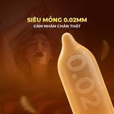 Bao cao su Okamoto 0.02 Hydro PU - Siêu mỏng, truyền nhiệt nhanh - Hộp 3 cái - Gwen Shop Chính Hãng