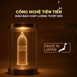 Bao cao su Okamoto 0.02 Hydro PU - Siêu mỏng, truyền nhiệt nhanh - Hộp 3 cái - Gwen Shop Chính Hãng