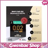 Bao Cao Su Size Lớn 56mm Siêu Mỏng Okamoto 0.02 PU Chĩnh Hãng Mỹ Chính Hãng - Gwen Shop Chính Hãng