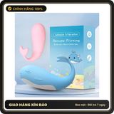 (Che Tên) Máy Massage rung Cá Voi điều khiển từ xa 12 cấp độHana 308988 Cao Cấp Bảo Đảm
