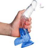 Dương vật giả silicon dáng cong Dildo Jelly đa sắc chính hãng - silicone mềm mại, chất liệu an toàn cho da, dễ vệ sinh - giao hàng che tên kín đáo