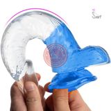 Dương vật giả silicon dáng cong Dildo Jelly đa sắc chính hãng - silicone mềm mại, chất liệu an toàn cho da, dễ vệ sinh - giao hàng che tên kín đáo