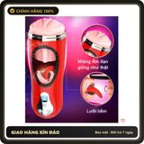 (Che Tên) Âm đạo giả rung rên toả nhiệt kèm lưỡi rung chuyển động Jiuai Masturbation Cup [Mã TOY-10140] - Hàng Mới Về