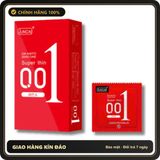 (Che Tên) Bao cao su siêu mỏng vượt trội 001 JUNCAI Super Thin Red nhiều gel, cảm giác chân thật - Hộp 10 bao Giao Nhanh Toàn Quốc