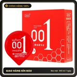 (Che Tên) Bao cao su JUNCAI 0.01 Ultra Slim siêu mỏng, nhiều gel bôi trơn hỗ trợ tăng khoái cảm hộp 2 bcs Cao Cấp Bảo Đảm
