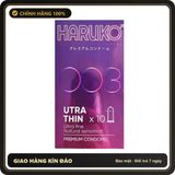 (Che Tên) Bao cao su Haruko Hương chuối Siêu mỏng mang lại cảm giác chân thật - Hộp 10 bao Hỗ Trợ 24/7