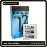 (Che Tên) Bao cao su Kimono Blue kết hợp gân gai co thắt mang lại cảm giác mới lạ – Hộp 12 bao Cao Cấp Bảo Đảm