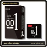(Che Tên) Bao cao su siêu mỏng 001 JUNCAI 001 G-Spot Black nhiều gel gai liti kéo dài thời gian quan hệ - Hộp 10 bao Bảo Mật Tuyệt Đối