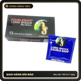 (Che Tên) Bao cao su cá ngựa Doublesafe Long Shock siêu mỏng, gân gai, kéo dài thời gian – Hộp 12 bao Giao Nhanh Toàn Quốc