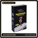 (Che Tên) Bao cao su GOLDENTIME Longer & Stronger 3in1 gân gai kéo dài thời gian - Hộp 12 bao Hỗ Trợ 24/7