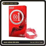(Che Tên) Bao cao su siêu mỏng 001, kết hợp gai li ti tăng khoái cảm - Hộp 10 bao Chuẩn Auth