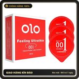 (Che Tên) Bao cao su siêu mỏng 001, nhiều gel, truyền nhiệt, cảm giác nóng bỏng - Hộp 3 bao Hỗ Trợ 24/7