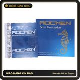 (Che Tên) Bao cao su Rocmen xanh vị bạc hà gân gai siêu mỏng kéo dài thời gian quan hệ - Hộp 3 bao Chuẩn Auth