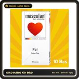 (Che Tên) Bao Cao Su Siêu Mỏng Masculan Pur Superfine Của Đức Hộp 10 bao Chuẩn Auth
