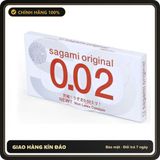 (Che Tên) Bao cao su Sagami Nhật Bản siêu mỏng 002 mang lại cảm giác chân thật - Hộp 2 bao Giao Nhanh Toàn Quốc
