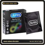 (Che Tên) Bao cao su Durex Perfoma chính hãng, cao cấp, kéo dài thời gian quan hệ - Hộp 3 bao ( Full VAT + tem phụ ) - Hàng Mới Về