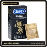 (Che Tên) Bao cao su Durex Kingtex chính hãng, ôm sát, size 49mm, cảm giác chân thật - Hôp 12c ( Full VAT + tem phụ ) Hỗ Trợ 24/7