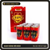 (Che Tên) Nước Hồng Sâm Hàn Quốc chính hãng Cowell Korean Red Ginseng Drink 12 lon x 175ml ( Full VAT + tem phụ ) Chuẩn Auth