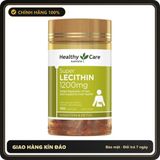 (Che Tên) Viên uống mầm đậu nành Healthy Care Super Lecithin 1200mg của Úc cân bằng nội tiết tố, 100 viên Chuẩn Auth