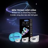 Bao cao su Shell Play Cocks 6 tính năng - Hộp 10 cái + 3 vòng đeo kéo dài thời gian - Gwen Shop Chính Hãng