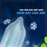Bao cao su Muaisi Cool - Siêu điểm nổi, mát lạnh - Hộp 10 cái - Gwen Shop Chính Hãng
