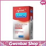 Bao cao su Juncai Feel Ultra Thin - Siêu mỏng, nhiều gel tạo trơn - Hộp 10 cái - Gwen Shop Chính Hãng