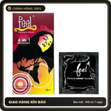 (Che Tên) Bao cao su Feel 4in1 hộp 12 cái chuẩn Malaysia gân gai kéo dài thời gian hương dâu tây - Hàng Mới Về