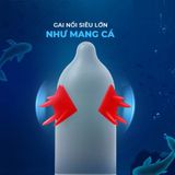 Bao cao su OLO Cá thần - Gai cạnh - Hộp 1 cái + 1 bi silicon - Gwen Shop Chính Hãng