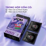 Bao cao su Firon Hydra - Hộp 1 bao nhiều vòng gai, bi siêu lớn + 1 bao Firon Rush ( - Hộp 2 cái) - Gwen Shop Chính Hãng