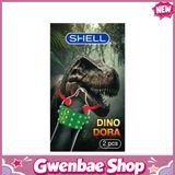 Bao cao su Shell Dino Dora - Hộp 1 bao gai, 3 vòng bi + 1 bao Shell Performax ( - Hộp 2 cái) - Gwen Shop Chính Hãng