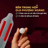 Bao cao su OLO Phượng hoàng - Gai đứng - Hộp 1 cái + 1 bi silicon - Gwen Shop Chính Hãng
