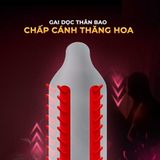 Bao cao su OLO Phượng hoàng - Gai đứng - Hộp 1 cái + 1 bi silicon - Gwen Shop Chính Hãng