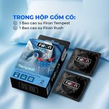 Bao cao su Firon Tempest - Hộp 1 bao gai, 2 vòng bi siêu lớn + 1 bao Firon Rush ( - Hộp 2 cái) - Gwen Shop Chính Hãng