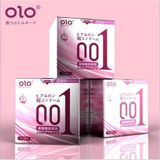 Bao cao su OLO 0.01 Zero Hồng - Siêu mỏng, có hạt, nhiều gel tạo trơn - Hộp 10 cái - Gwen Shop Chính Hãng