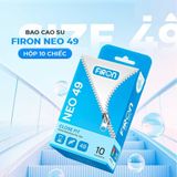 Bao cao su Firon Neo 49 - Size 49mm, siêu mỏng, kéo dài thời gian - Hộp 10 cái - Gwen Shop Chính Hãng